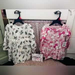 🎀Bundle of 2 Toddler Girls Dresses Dress 2t Coquette Bow 🎀